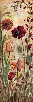 Framed Floral Tapestry II Print