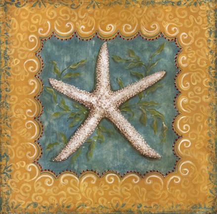 Framed Sanibel Starfish Print