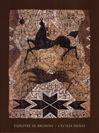 Framed Tapestry In Browns Print
