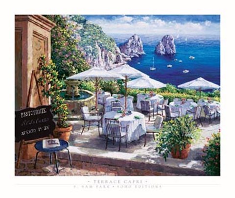 Framed Terrace Capri Print