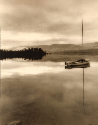 Framed Serenity Lake I Print