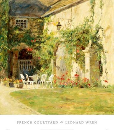 Framed French Courtyard Print