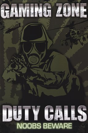 Framed Gaming Zone - Duty Calls Print