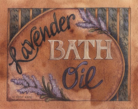 Framed Lavender Bath Oil Print