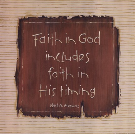 Framed Faith In God Print