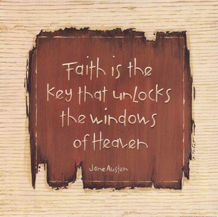 Framed Faith Is The Key Print