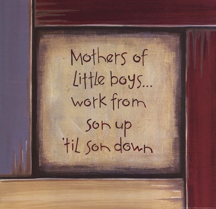 Framed Mothers of Little Boys Print