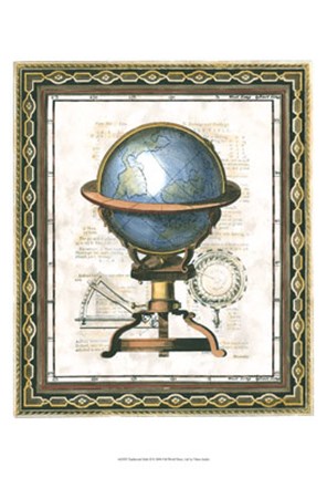 Framed Traditional Globe II Print