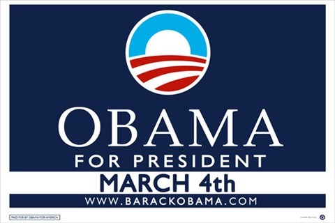 Framed Barack Obama - (March 4) Campaign Poster Print
