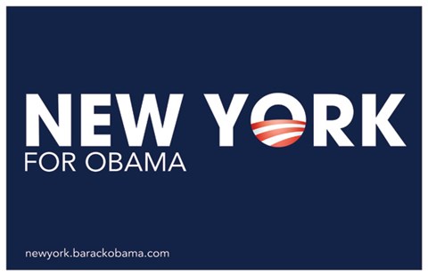 Framed Barack Obama - (New York for Obama) Campaign Poster Print