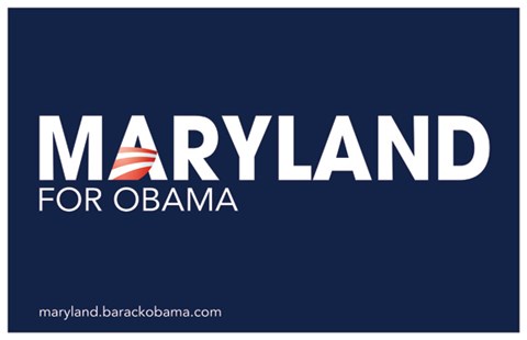 Framed Barack Obama - (Maryland for Obama) Campaign Poster Print