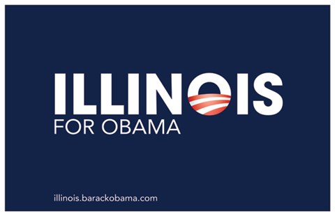 Framed Barack Obama - (Illinois for Obama) Campaign Poster Print