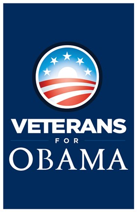Framed Barack Obama - (Veterans for Obama) Campaign Poster Print