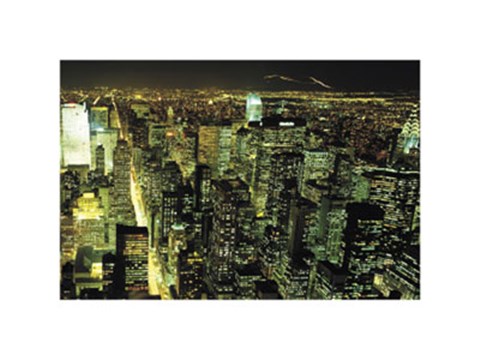 Framed New York City at Night Print
