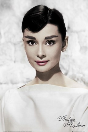 Framed Audrey Hepburn - White Print
