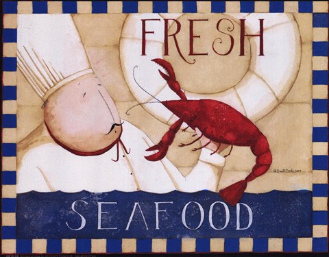 Framed Fresh Seafood Print