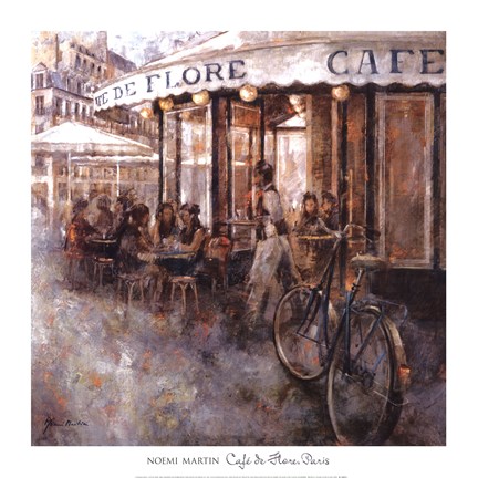 Framed Cafe de Flore, Paris Print