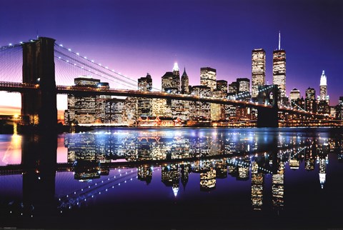 Framed Brooklyn Bridge - Color Print