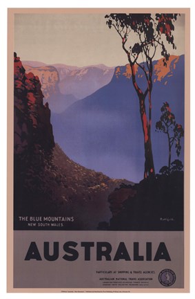 Framed Australia - Blue Mountains Print