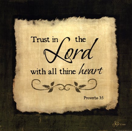Framed Trust In The Lord - square Print