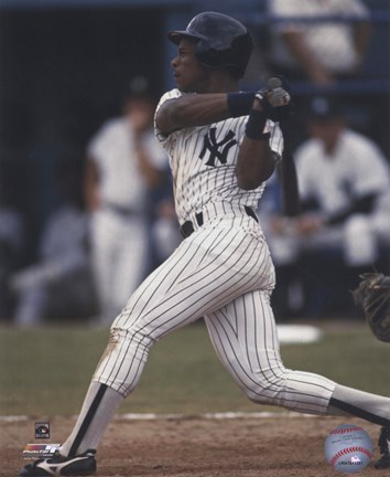 Framed Rickey Henderson  Pinstripe Batting Print