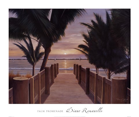 Framed Palm Promenade Print