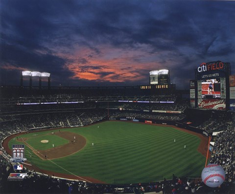 Framed 2009 Citi Field Inaugural Game / Night Shot Print