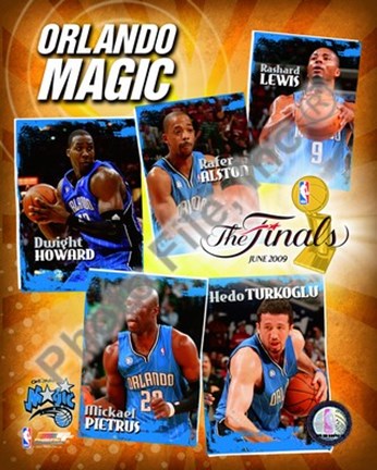 Framed 2009 Finals - Magic &quot;Big 5&quot; Print