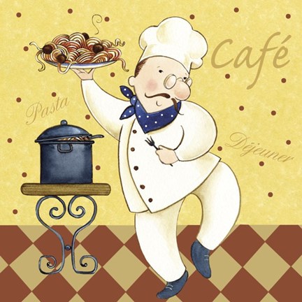 Framed Cafe Chef Print