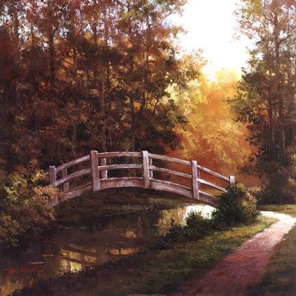 Framed Wooden Bridge II Print