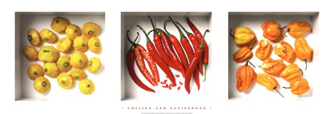 Framed Chilies and Patissons Print