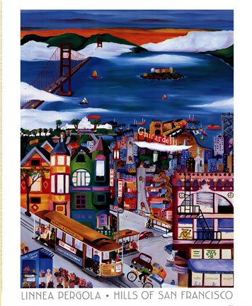 Framed Hills of San Francisco Print