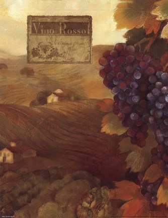 Framed Vintage Wine II Print