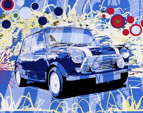 Framed Vintage Mini Cooper Print