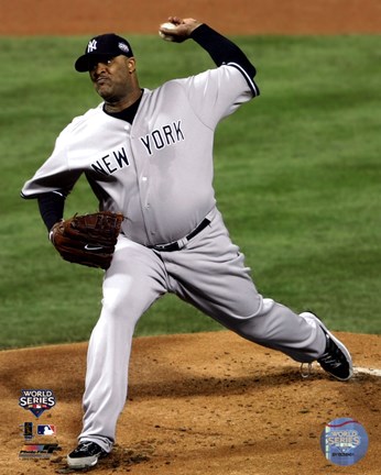 Framed C.C. Sabathia Game Four of the 2009 MLB World Series Action (#13) Print