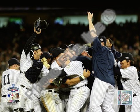 Framed New York Yankees Team Celebration Game Six of the 2009 MLB World Series (#39) Print