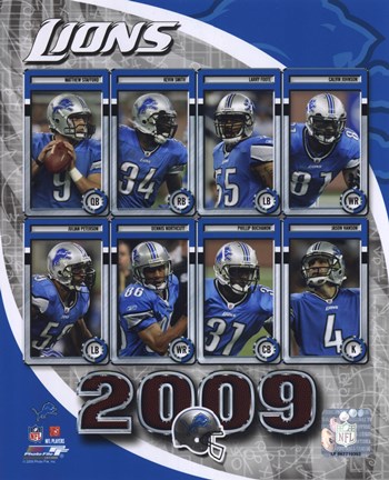 Framed 2009 Detroit Lions Team Composite Print