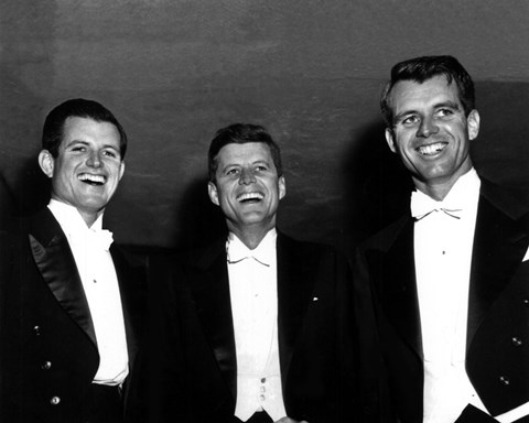 Framed Edward Kennedy, John F. Kennedy, and Robert Kennedy 1958 Print