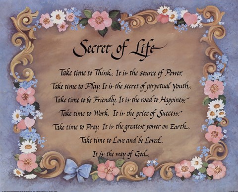 Framed Secret of Life Print