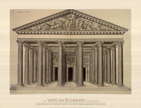 Framed Ordonnance d&#39;un Portique, (The Vatican Collection) Print