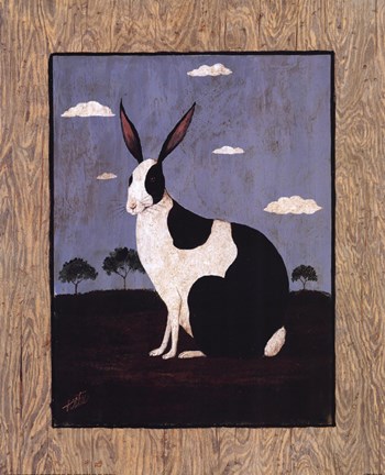 Framed Folk Bunny Print