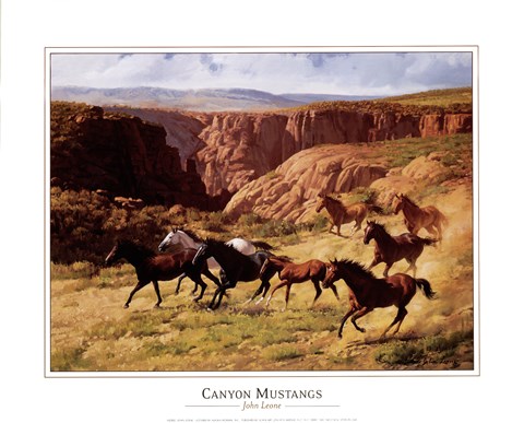 Framed Canyon Mustangs Print