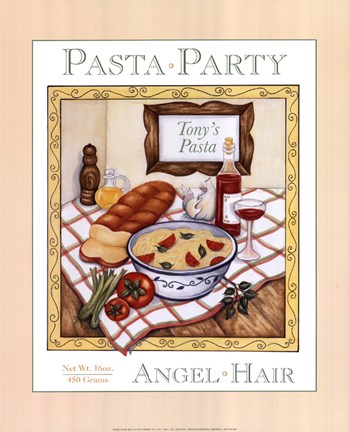 Framed Pasta Party Print