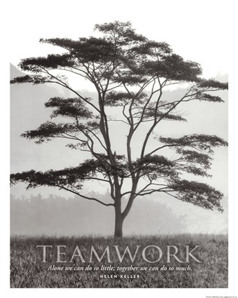 Framed Teamwork - tree Print