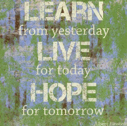 Framed Learn Live Hope Print