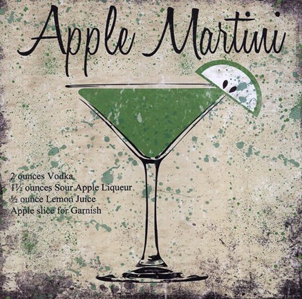 Framed Apple Martini Print