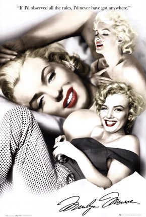 Framed Marilyn Monroe - rules Print