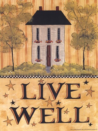 Framed Live Well House Print