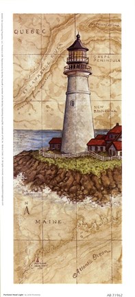 Framed Portland Head Light Print