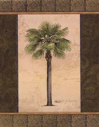 Framed East Indies Palm I - mini Print